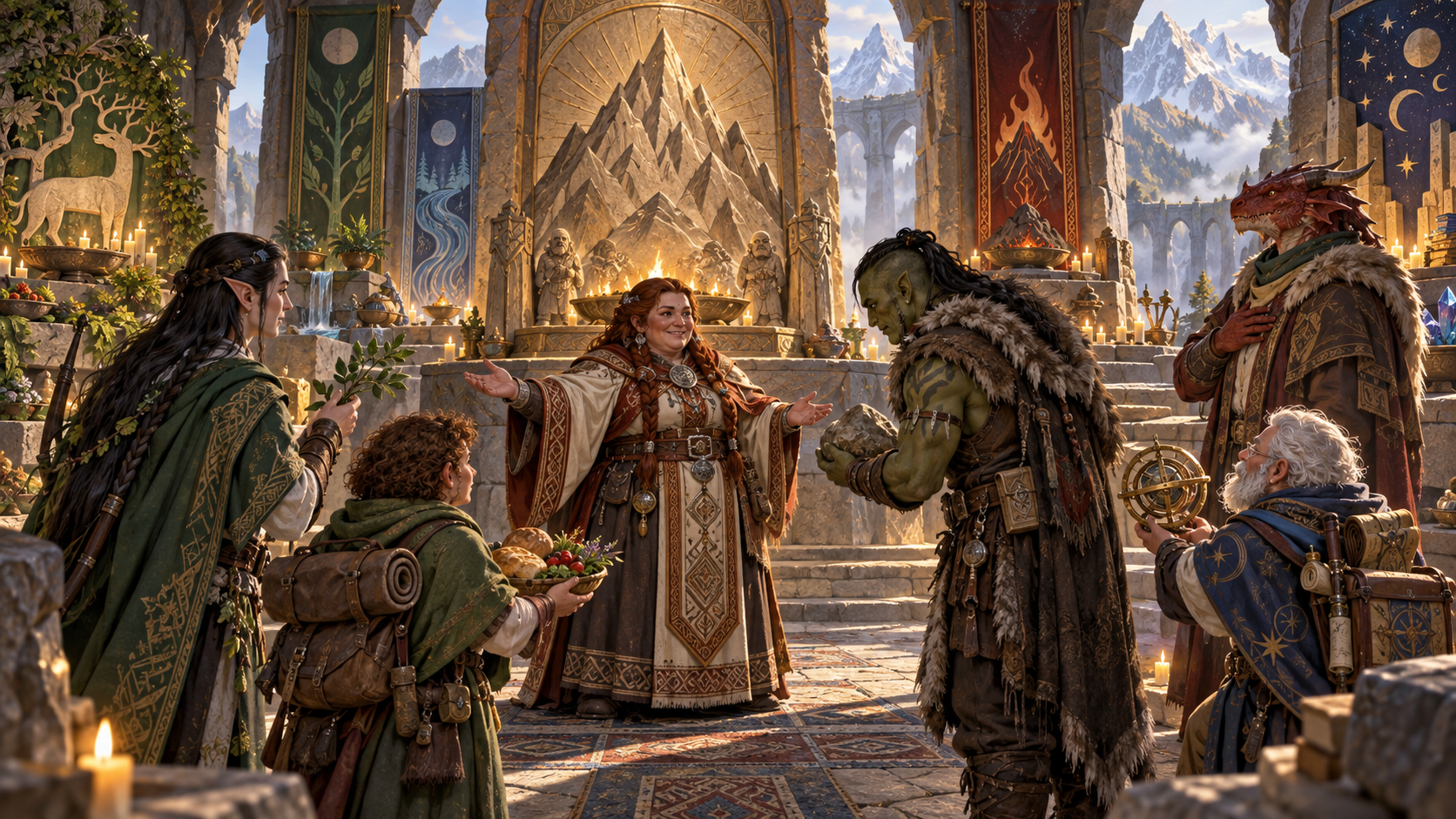 Nữ tư tế dwarf cùng nhiều dân tộc tưởng niệm truyền thống thần linh riêng