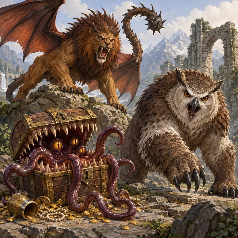 Manticore mimic và gấu cú